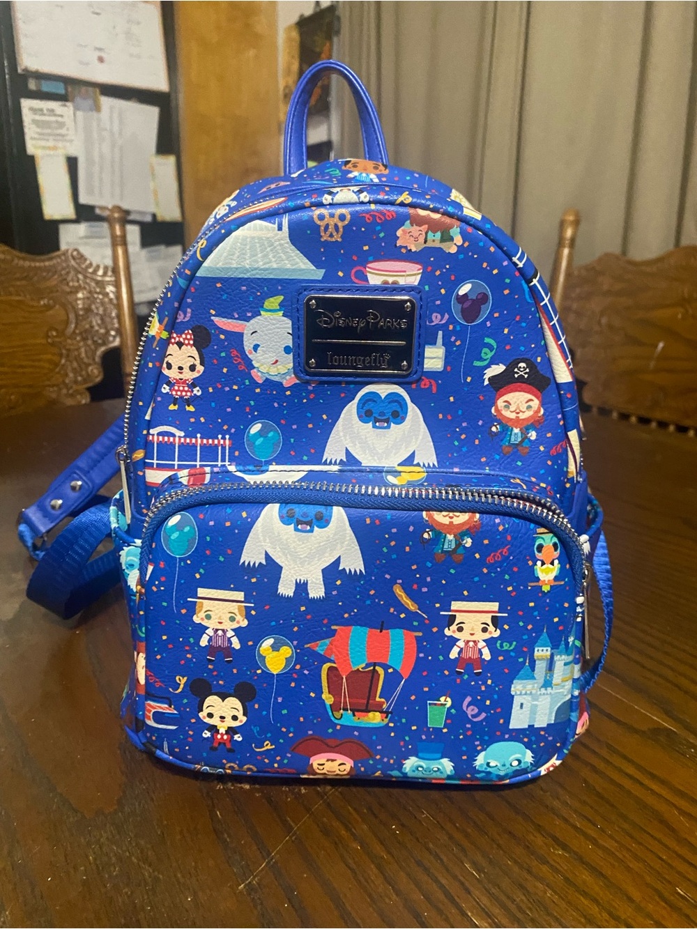Loungefly Blue Disney Parks Patterned Mini Backpack